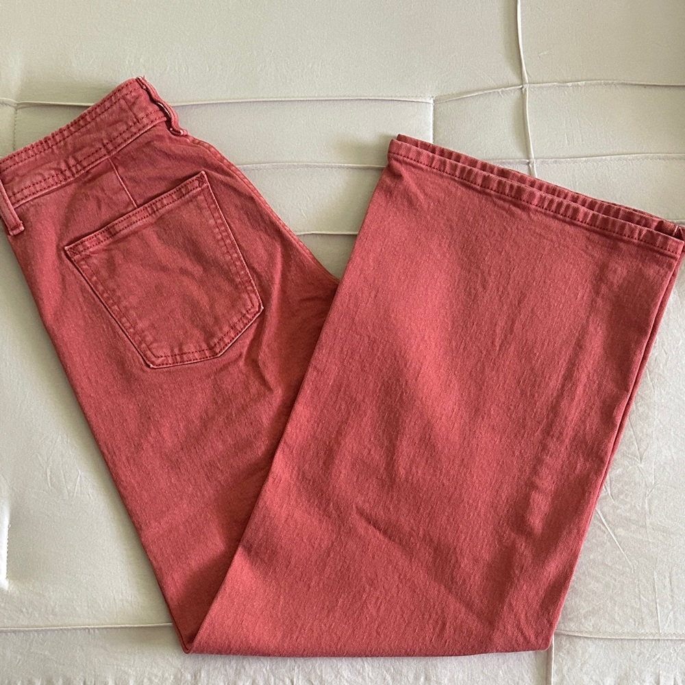 Coral Wide-Leg Jeans
